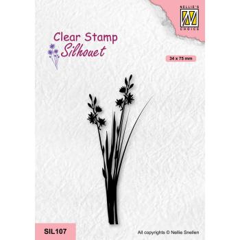 Nellie's Choice - Silhouet Clear Stamp - " Flower -20 " - Stempel