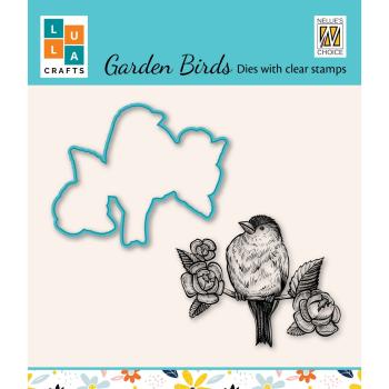 Nellie's Choice - Dies & Stamp Set - " Sets Birds Garden Birds-6 " - Stanze & Stempel