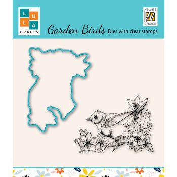 Nellie's Choice - Dies & Stamp Set - " Garden Birds-2 " - Stanze & Stempel