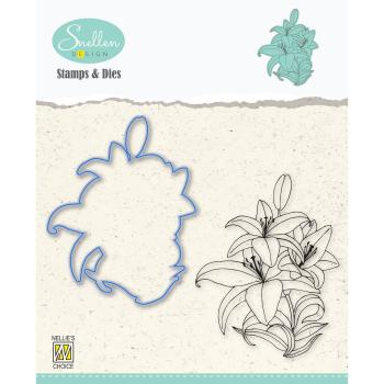 Nellie's Choice - Dies & Stamp Set - " Lily " - Stanze & Stempel