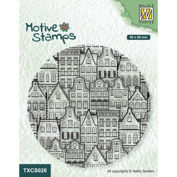 Nellie's Choice - Motive Stamps -  Clear Stamp - "  Dancing Houses " - Stempel