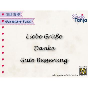 Nellie's Choice - Clear Stamp - " Liebe Grüsse  " - Stempel