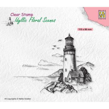 Nellie's Choice - Idyllic Floral Scenes Clear Stamp - "  Lighthouse " - Stempel