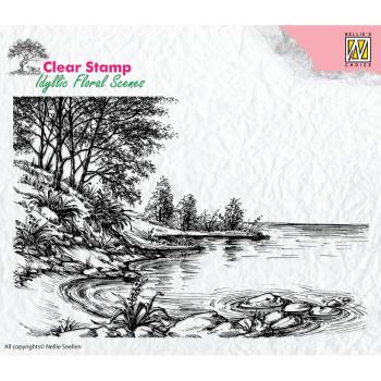 Nellie's Choice - Idyllic Floral Scenes Clear Stamp - " Waters Edge " - Stempel