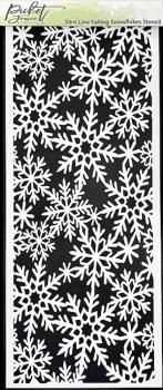 Picket Fence Studios - Slim Line Stencil - " Falling Snowflakes" - Schablone