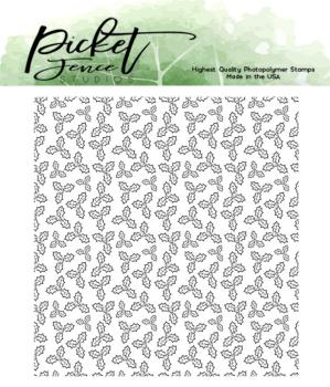 Picket Fence Studios - Clear Stamp - "Holiday Holly" Stempel 