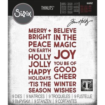 Sizzix Thinlits Craft Die-Set -  Bold Text Christmas 