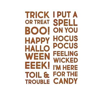 Sizzix Thinlits Craft Die-Set -  Bold Text Halloween 
