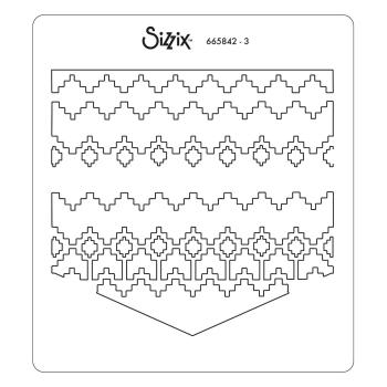 Sizzix Layered Stencil -  Textile  - Schablone