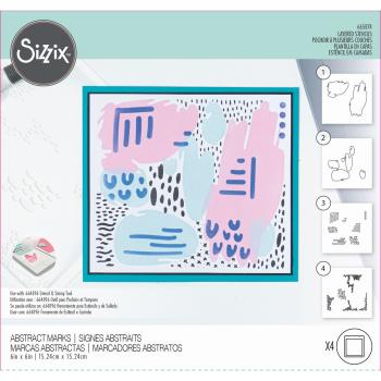 Sizzix Layered Stencil -  Abstract Marks - Schablone