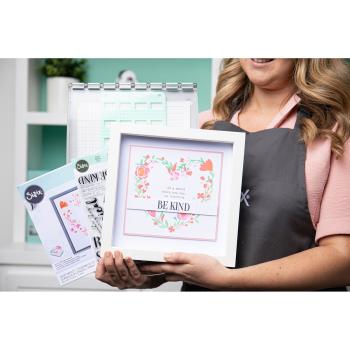 Sizzix Layered Stencil -  Heart Wreath  - Schablone