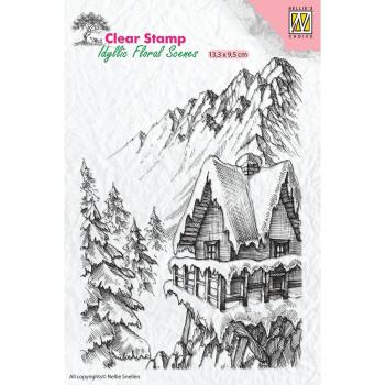 Nellie's Choice - Idyllic Floral Scenes Clear Stamp - "  Winter Scene-2 " - Stempel