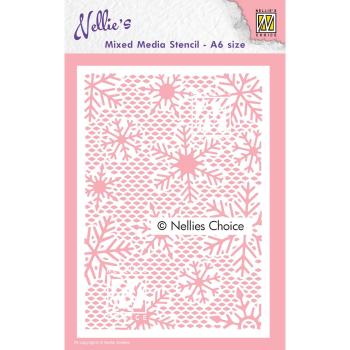 Nellie's Choice - Stencil A6 - "  Small Snowflakes " - Schablone