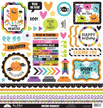 Doodlebug Design - Sticker - "Monster Madness This & That Stickers" - Aufkleber