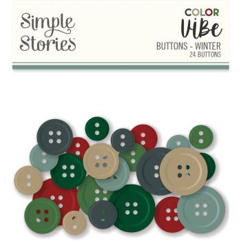 Simple Stories - Embellishments -  Color Vibe Buttons Winter  - Knöpfe