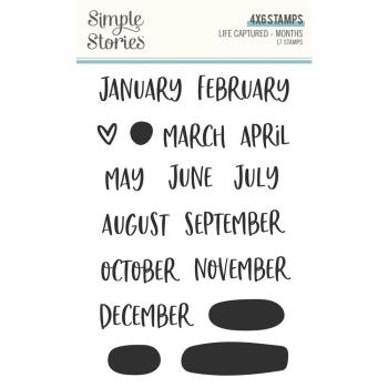 Simple Stories -  Life Captured Months - Clearstamp - Stempel