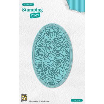 Nellie's Choice - Stamping Dies - "  Oval Roses " - Stanze