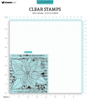 Studio Light - Clear Stamp Grunge collection -  Poinsettia  - Stempel