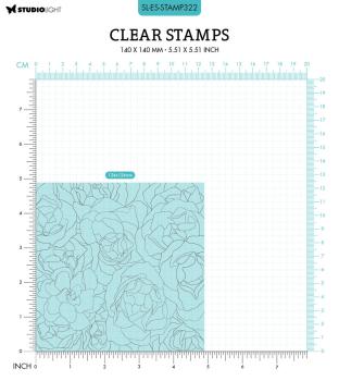 Studio Light - Clear Stamps - "Rozes Background " - Stempel 