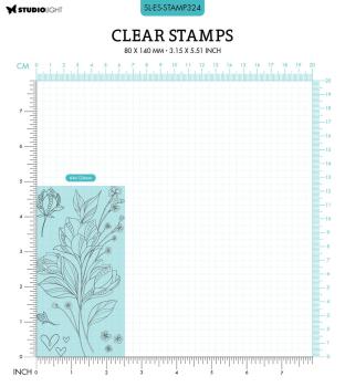 Studio Light - Clear Stamps - "Striped Bouquet " - Stempel 