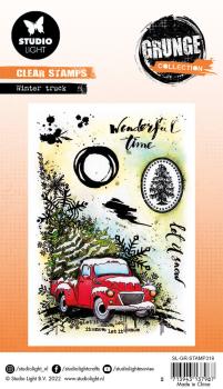 Studio Light - Clear Stamp Grunge collection -  Winter Truck  - Stempel