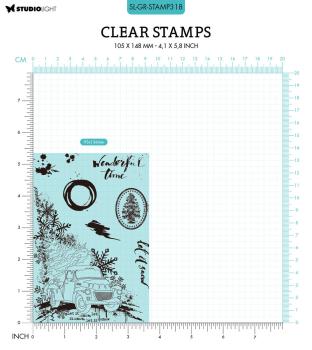 Studio Light - Clear Stamp Grunge collection -  Winter Truck  - Stempel