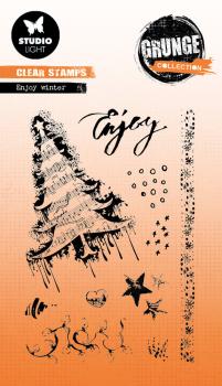 Studio Light - Clear Stamp Grunge collection -  Enjoy Winter  - Stempel