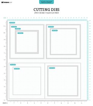 Studio Light - Dies - Folded Card Square - Stanze