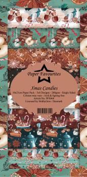 Paper Favourites - "  Xmas Candies  " - Slim Paper Pack - 3x8 Inch 