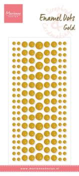 Marianne Design - Enamel Dots - Gold Glitter - Klebeperlen