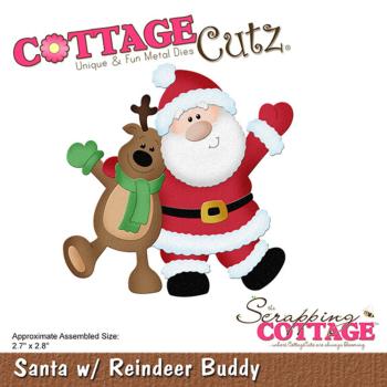 Scrapping Cottage - Dies - Santa w/ Reindeer Buddy - Stanze