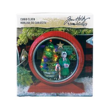 Tim Holtz - Idea Ology " Curio Clock Christmas" - Metall Uhr 