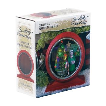 Tim Holtz - Idea Ology " Curio Clock Christmas" - Metall Uhr 