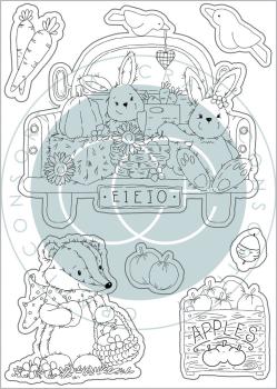 Craft Consortium - Clear Stamp -Happy Harvest Apples - Stempel