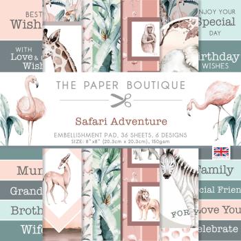 The Paper Boutique - Embellishment Pad - Safari Adventure - 8x8 Inch - Designpapier