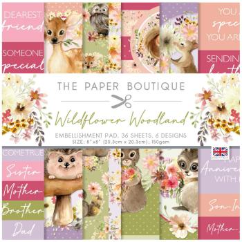 The Paper Boutique - Embellishment Pad -  Wildflower Woodland  - 8x8 Inch - Designpapier