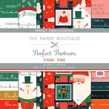 The Paper Boutique - Perfect Partners - Embellishment Pad - Cool Yule  - 8x8 Inch - Designpapier