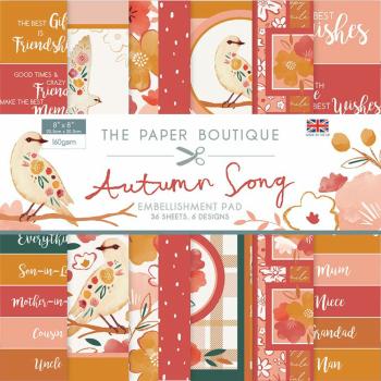 The Paper Boutique - Embellishment Pad - Autumn Song  - 8x8 Inch - Designpapier