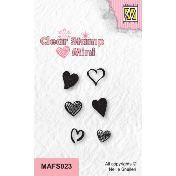 Nellie's Choice - MiniClear Stamp - " Hearts-2 " - Stempel