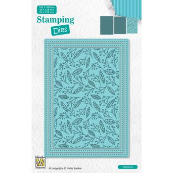 Nellie's Choice - Stamping Dies - "  Rectangle Christmas Branches and Berries " - Stanze