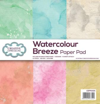 Creative Expressions - Paper Pack 8x8 Inch - Watercolour Breeze 