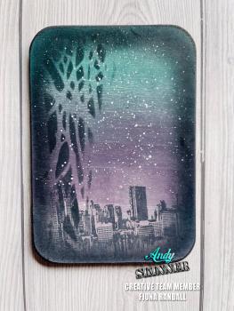 Creative Expressions - Rubber Stamp -  Cityscape Reflection - Gummistempel