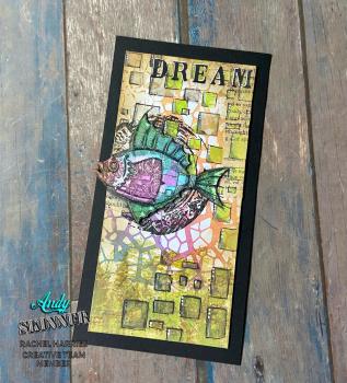 Creative Expressions - Rubber Stamp -  Steampunk Fish  - Gummistempel