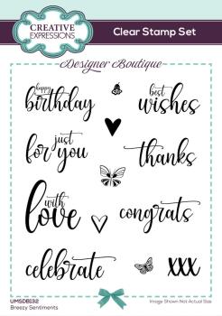 Creative Expressions - Clear Stamp A6 - Breezy Sentiment - Stempel
