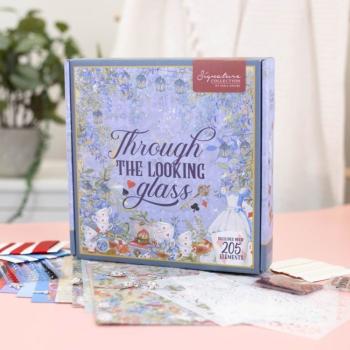 Crafters Companion - Sara Signature Collection -  Box Through the Looking Glass - Bastelkit - Alice im Wunderland