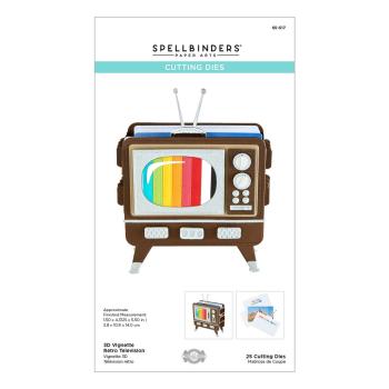 Spellbinders 3D Die "3D Vignette Retro Television "