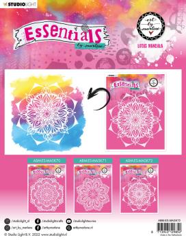 Art By Marlene - Essentials Mask - "  Lotus Mandala  " - Stencil - Schablone