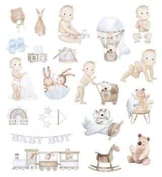 Papers For You - Die Cuts - Lullaby Baby Boy - Stanzteile