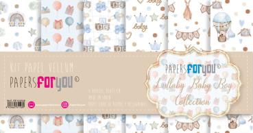 Papers For You - Vellum Paper Pack-  Lullaby Baby Boy  - 30 x 31 cm 