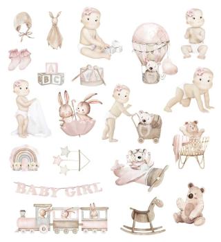 Papers For You - Die Cuts - Lullaby Baby Girl  - Stanzteile